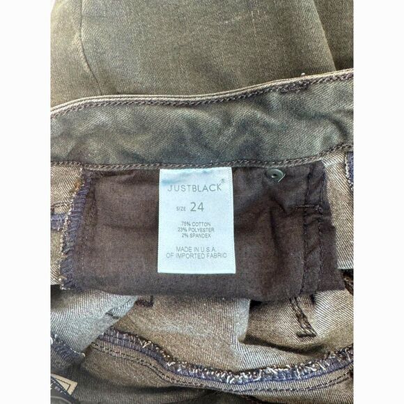 Just Black JB Slit Knee Skinny Jeans Sz 24, Stretch, Ankle, Faded Black, Pockets - Picture 6 of 6